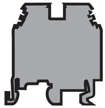 Entrelec 0115 118.11 Terminal Block, Feed Through, 6mm, Gray Entrelec 0115 118.11