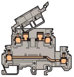 Entrelec 0115 647.23 Fuse Holder Terminal Block, Type: M 4/8.D2.SFD Entrelec 0115 647.23