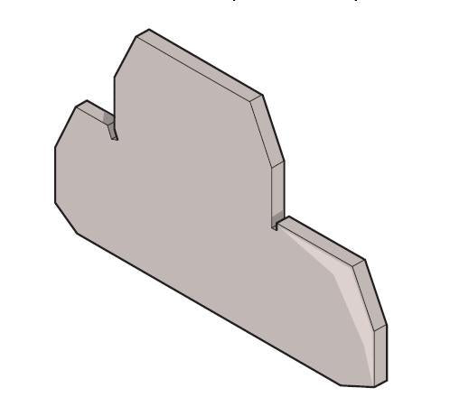 Entrelec 0116 771.20 Snap-On, End Section, Type: FED3E Entrelec 0116 771.20