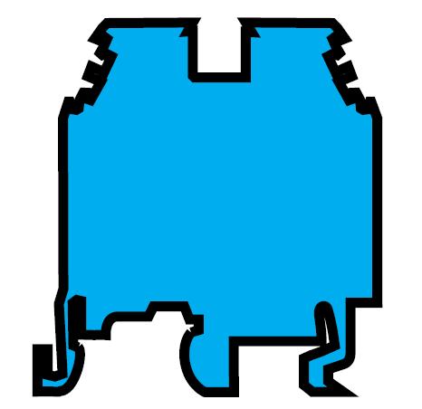 Entrelec 0125 118.13 Terminal Block, Feed Through, 6mm, Type: M 6/8.N, Blue Entrelec 0125 118.13