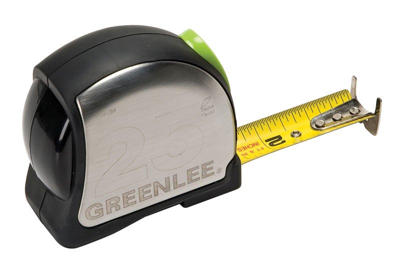 Greenlee 0155-25A Tape Measure, Power Return, Double-Sided, 25' Greenlee 0155-25A