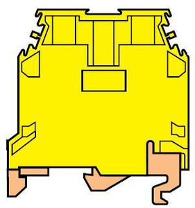 Entrelec 0165 115.10 Terminal Block, Ground, 10mm, Type: 6/8.P, Green/Yellow Entrelec 0165 115.10