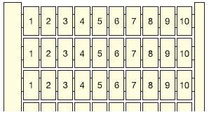 Entrelec 0233 002.27 RC610, Horizontal Marking Cards, Legend: 1 - 10 Entrelec 0233 002.27