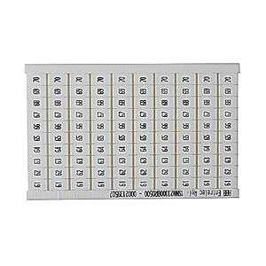 Entrelec 0233 008.05 RC610, Horizontal Marking Cards, Legend: 61 - 70 Entrelec 0233 008.05