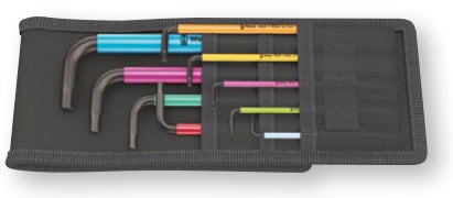 Wera Tools 05022639001 950 SPKL/9 SZ Multicolour L-key set, imperial, BlackLaser, 9 pieces Wera Tools 5022639001