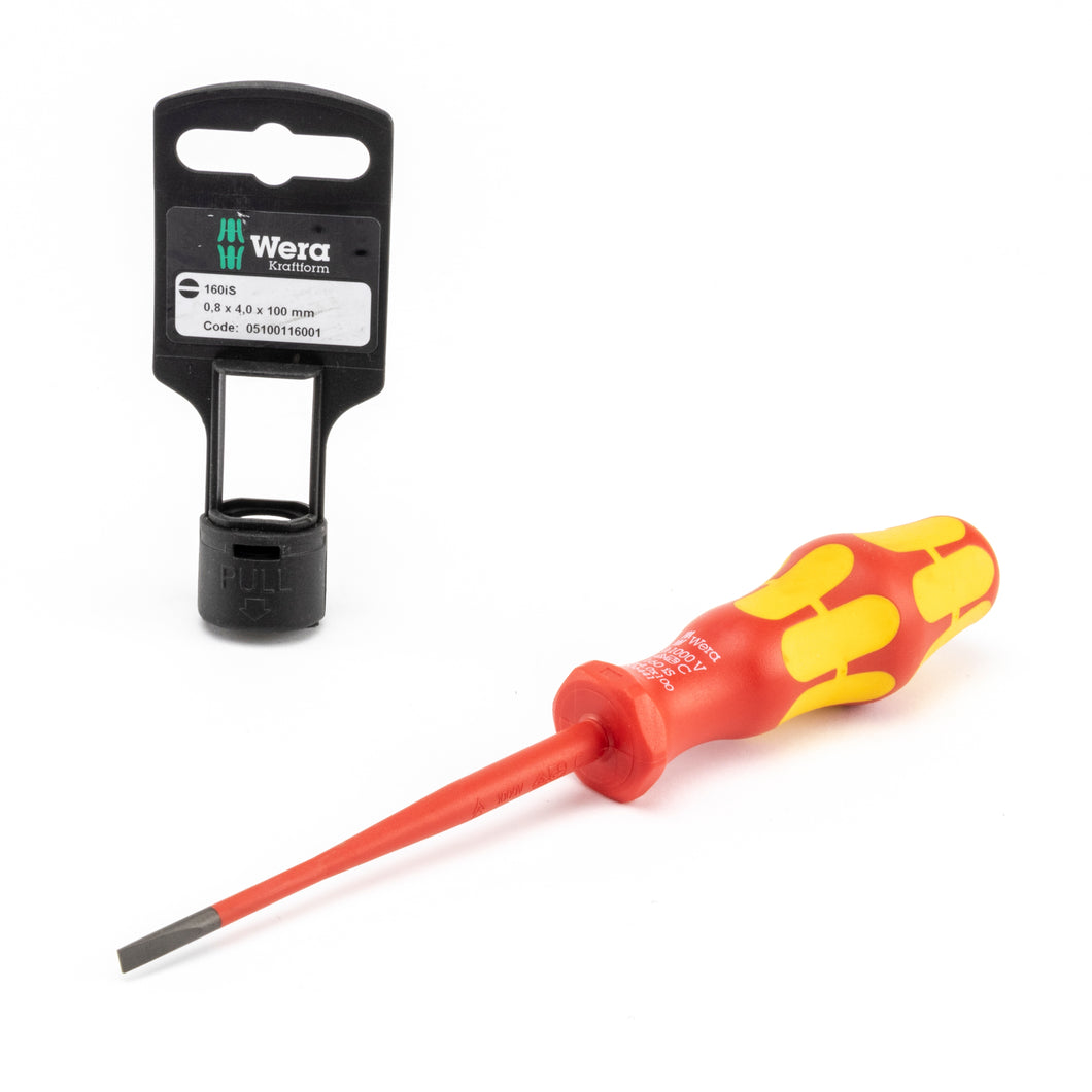 Wera Tools 05100116001 Slim Line Blade Slotted Screwdriver, 9/64