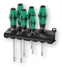 Wera Tools 05105650001 334/6 Rack Screwdriver Set Kraftform Plus Lasertip and Rack, 6 pieces Wera Tools 5105650001