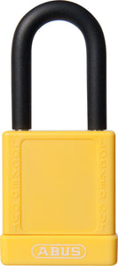Abus 09816 Yellow Non-Conductive Lockout Padlock, 1/4" Shackle, 1-1/2" Clearance  Abus 9816