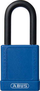 Abus 09817 Blue Non-Conductive Lockout Padlock, 1/4" Shackle, 1-1/2" Clearance  Abus 9817