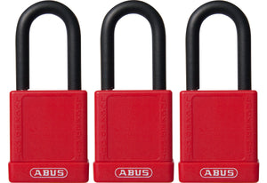 Abus 09818 Red Non-Conductive Lockout Padlock, 1/4" Shackle, 1-1/2" Clearance  Abus 9818