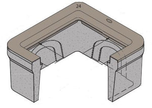 Oldcastle Precast 1000110 Rectangular Enclosure, Size: 24 x 24", Reinforced Concrete Oldcastle Precast 1000110