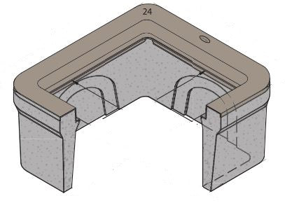 Oldcastle Precast 1000110 Rectangular Enclosure, Size: 24 x 24