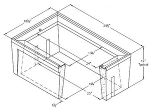 Oldcastle Precast 1000285 Underground Box 13-1/4" x 24", High Density Reinforced Concrete Oldcastle Precast 1000285