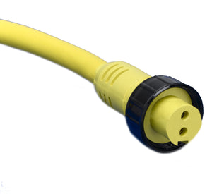 Woodhead 102000A01F120 Cordset, 2P, Mini-Change, Female, 13A, 600V AC/DC, 12', Yellow Woodhead 102000A01F120