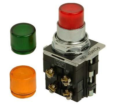 Eaton 10250T411C21-1-POP Push Button, 30mm,Extended, Red Lens, illuminated, 600VAC, 1NO/NC Eaton 10250T411C21-1-POP
