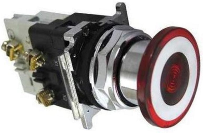 Eaton 10250T5B62-1X Pushbutton, Red, Push-Pull, Mushroom Head, Maintained, 1NO/NC Eaton 10250T5B62-1X