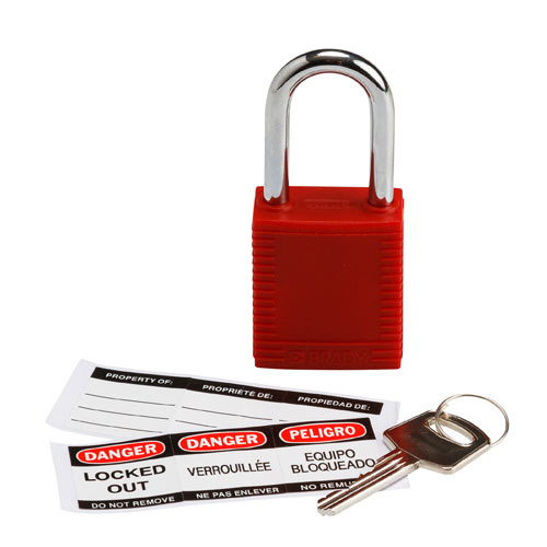 Brady 103533 Red Safety Lockout Padlock Brady 103533