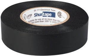 Shurtape 104706 Professional Electrical Tape, Black, 3/4" x 66', 7 mil Shurtape 104706