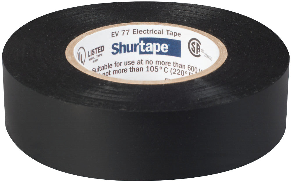 Shurtape 104706 Professional Electrical Tape, Black, 3/4