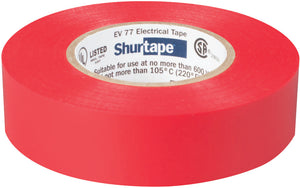 Shurtape 104844 Color Coding Electrical Tape, Vinyl, Red, 3/4" x 66' Shurtape 104844