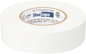 Shurtape 104847 Color Coding Electrical Tape, Vinyl, White, 3/4" x 66' Shurtape 104847