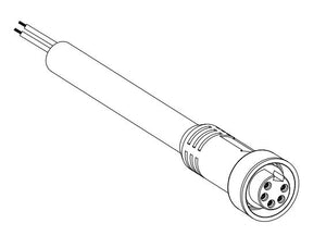 Woodhead 105000A01F060 Cordset, 5P, Mini-Change, Female, 8A, 600V AC/DC, 6', Yellow Woodhead 105000A01F060