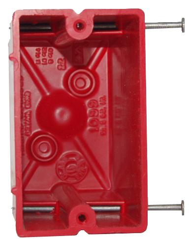 Allied Moulded 1099-NRED 1-Gang, Nail-On, Fire Alarm Box  Allied Moulded 1099-NRED