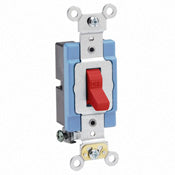 Leviton 1201-2R Single-Pole Toggle Switch, 15A, 120/277V, Red, Industrial Grade Leviton 1201-2R