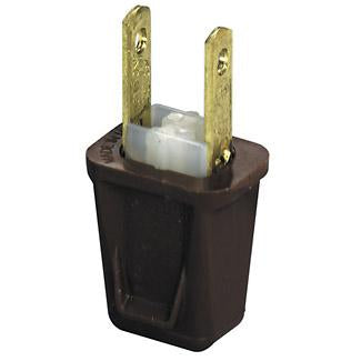 Leviton 123 10 Amp Plug, 125 Volt, 1-15P, Brown, Non-Polarized Leviton 123