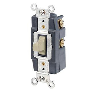 Leviton 1285-I Maintained Toggle Switch, 1P, Double Throw, Center OFF, 20A, Ivory Leviton 1285-I