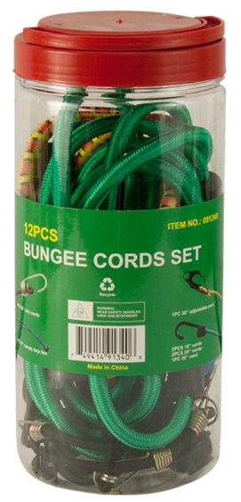 Globex 12BUNGEE Bungee Cords - 12 PCS Globex 12BUNGEE