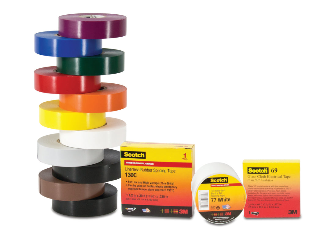 3M 130C-1-1/2x30FT Linerless Rubber Splicing Tape, 1-1/2