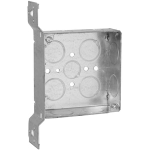 Appleton 132APFBSPL 4" Square Box,Welded,Metallic,2-1/8" Deep,Vertical Bracket Appleton 132APFBSPL