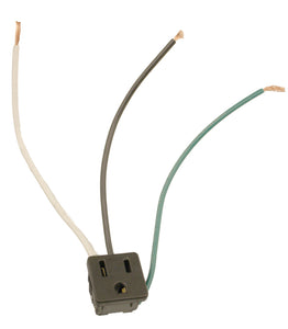 Leviton 1374-1 15 Amp Snap-In Receptacle, 125V, 5-15R, Black Leviton 1374-1