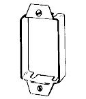 Appleton 1490 Switch Outlet/Box Extension, 1-Gang, 7/8