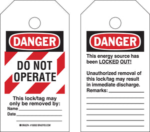 Brady 150501 Do Not Operate Safety Tag Roll  Brady 150501