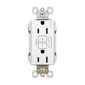 Pass & Seymour 1597-TRW Tamper Resistant GFCI Receptacle, Self-Test, 15A, White Pass & Seymour 1597-TRW