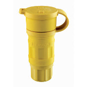 Leviton 15W33 20 Amp Watertight Connector, 125V, 5-20R, Yellow Leviton 15W33