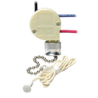 Leviton 1689-50 Appliance Pull Chain Switch, 3/6A, 125V, 2 Circuit, LOW-MED-HIGH-OFF Leviton 1689-50