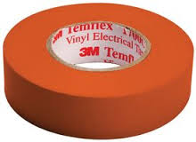 3M 1700C-Orange-3/4x6 Vinyl Electrical Tape, Orange, 3/4" x 66' 3M 1700C-Orange-3 / 4x6
