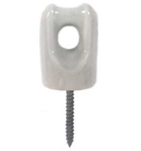 PPC Insulators 1941 Wireholder, Insulated, Screw Type, Length: 2-1/4", Porcelain PPC Insulators 1941