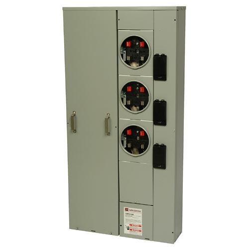 Eaton 1MP3124R Meter Pack, 125A, 3 Socket, 1PH, Ring Style, 120/240VAC Eaton 1MP3124R