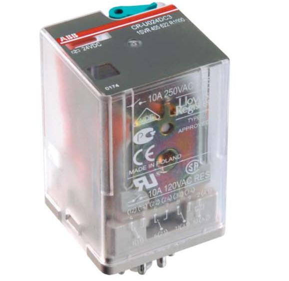 ABB 1SVR 405 621 R2100 General Purpose Relay, 8 Pin, DPDT, 120V AC ABB 1SVR 405 621 R2100