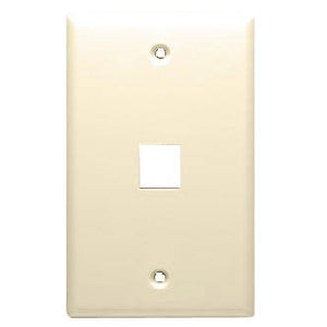 DataComm Electronics 20-3001-LA Wallplate, 1-Gang, 1-Port, Light Almond DataComm Electronics 20-3001-LA