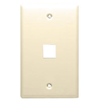 DataComm Electronics 20-3001-LA Wallplate, 1-Gang, 1-Port, Light Almond DataComm Electronics 20-3001-LA