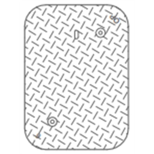 Oldcastle Precast 2000290 Cover N09 61J_'Electric', N09, Steel Cover,  Oldcastle Precast 2000290