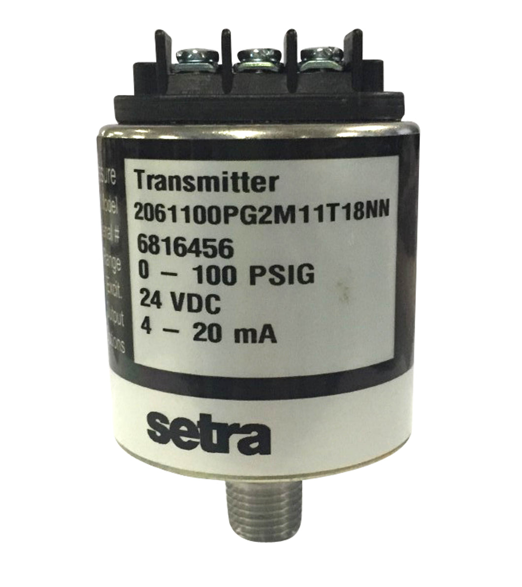 Setra Systems Inc 2061-100P-G-2M-11T-18-NN Pressure Transducer Setra Systems Inc 2061-100P-G-2M-11T-18-NN