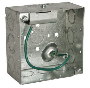 Hubbell-Raco 232S 4" Square Box, Welded, Metallic, 2-1/8" Deep Hubbell-Raco 232S