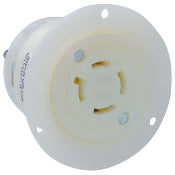 Leviton 2426 Locking Flanged Outlet, 20A, 3 PH 250V, 3P4W Leviton 2426