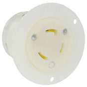 Leviton 2616 Locking Flanged Outlet, 30A, 125V, 2P3W Leviton 2616